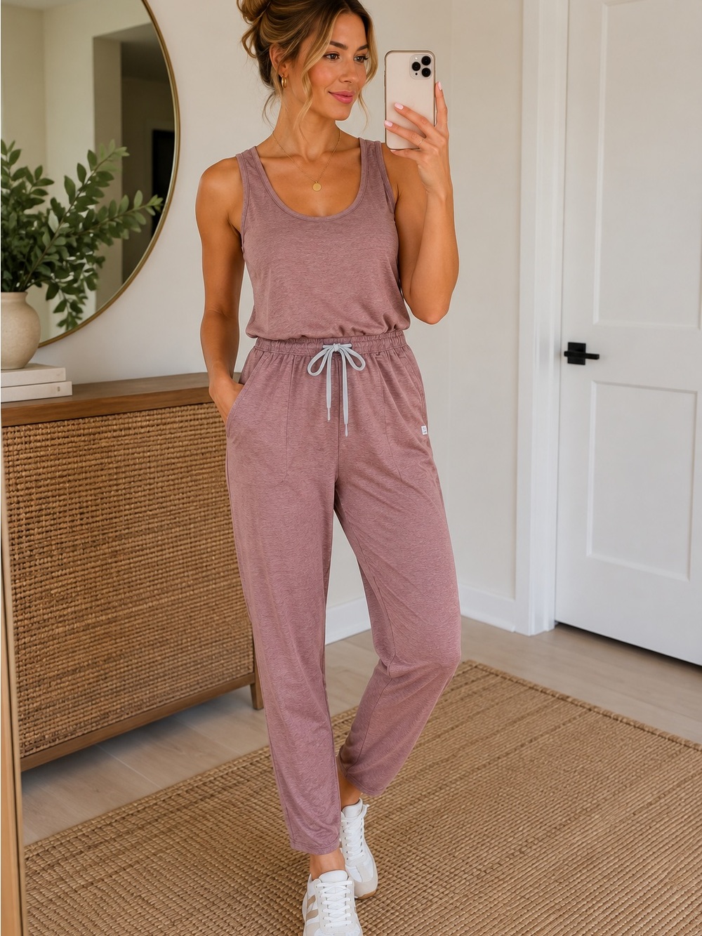 Vuori Lux Harem Jumpsuit – Size Medium — Dusty Rose